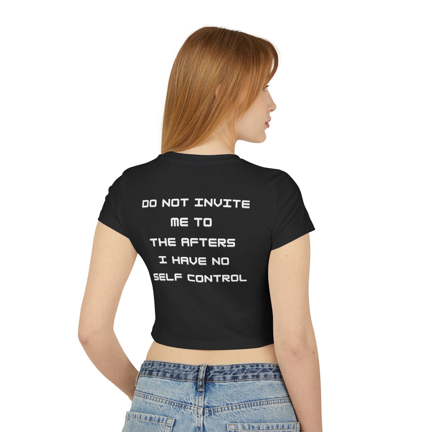 Do Not Invite Me Womens Crop Top