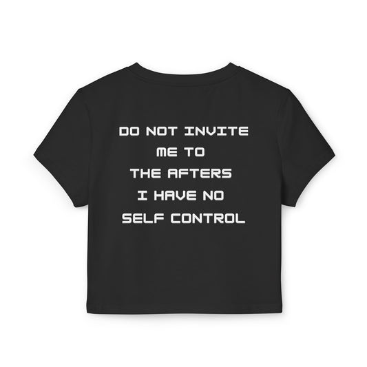 Do Not Invite Me Womens Crop Top